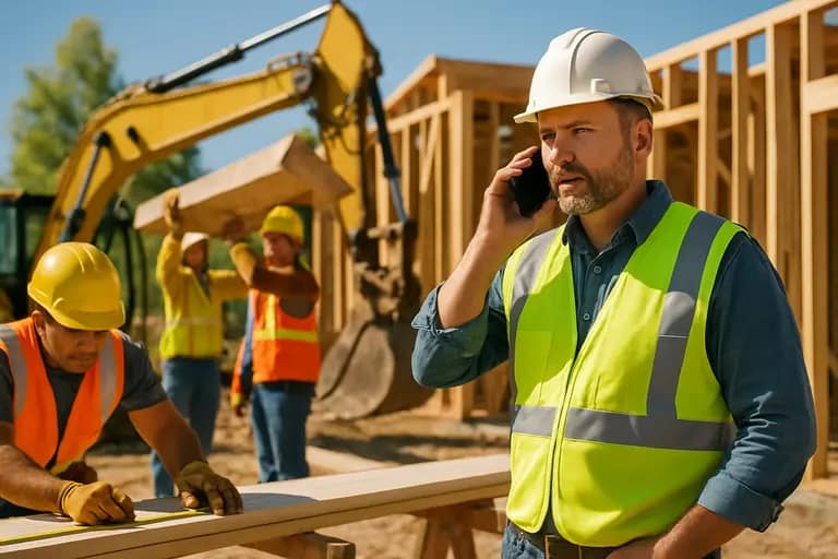 Contractor proposal documents and measuring tools on a kitchen counter