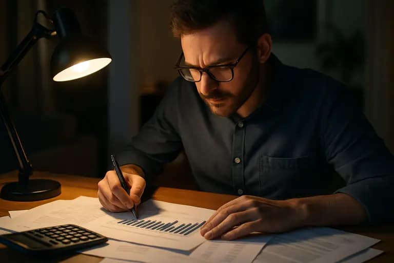 Spreadsheet, receipts, and home plans used to compare remodeling cash flow
