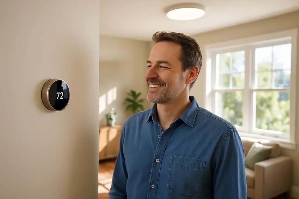 energy-efficient upgrades reviewed with home bills and financing paperwork